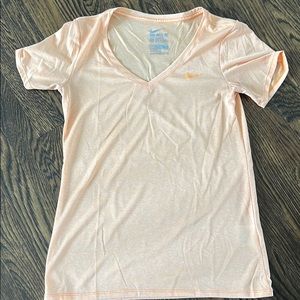 Orange Nike Short Sleeve V-Neck